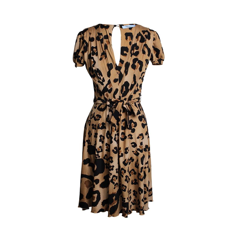  Blumarine Size Small Leopard Print Skater Dress