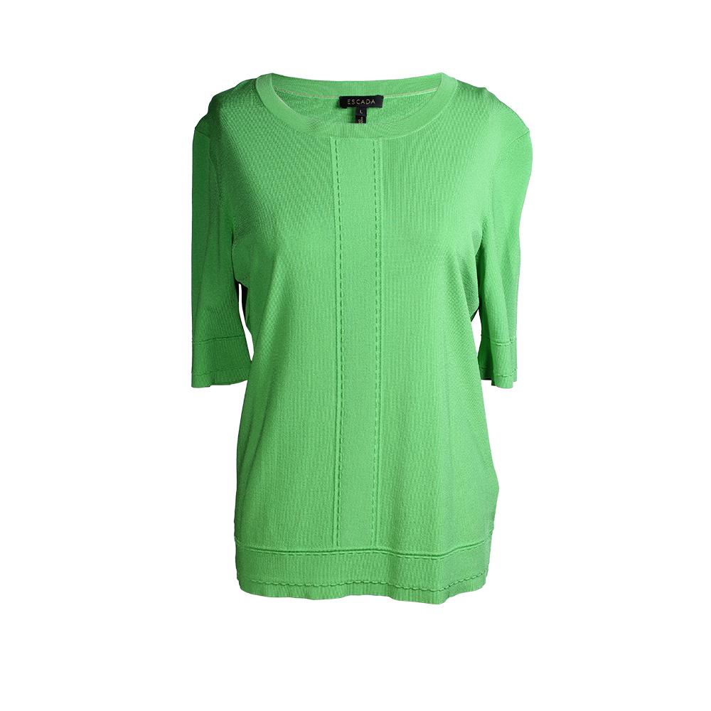  Escada Size Large Knit Green Top