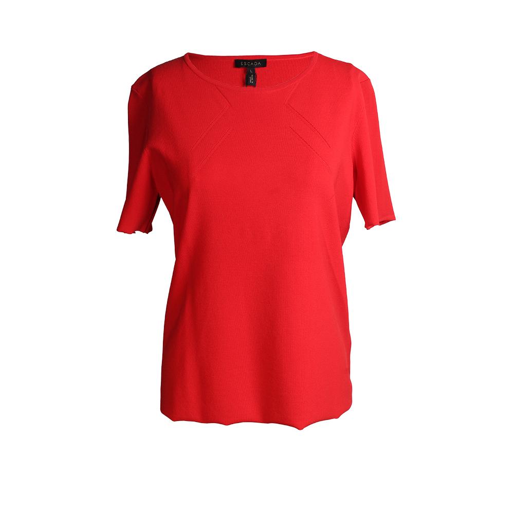  Escada Size Large Knit Red Top