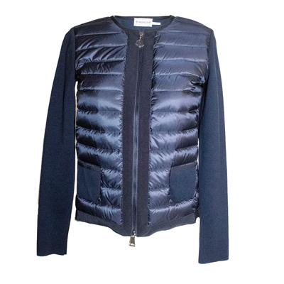 Moncler Size Small Navy Puffer Vest Sweater