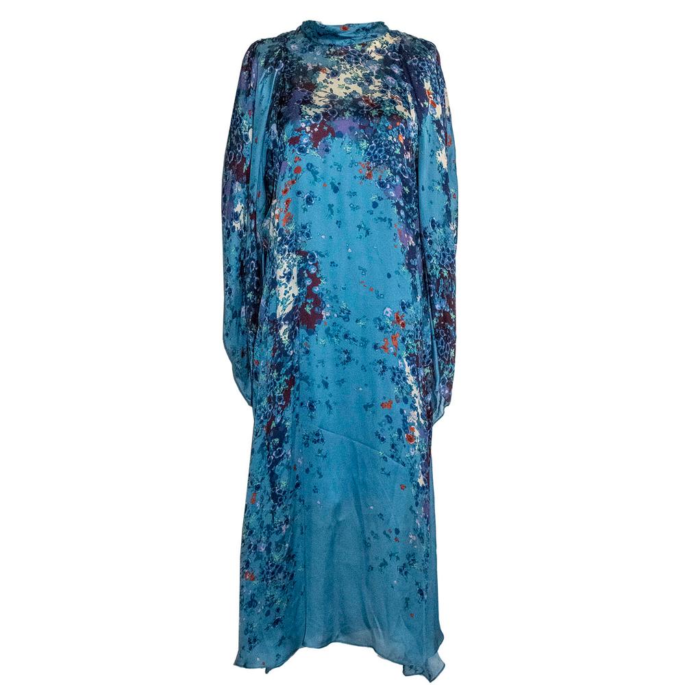  Givenchy Size 40 Blue Silk Dress