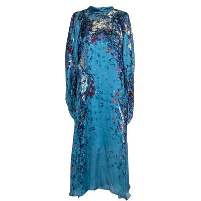 Givenchy Size 40 Blue Silk Dress