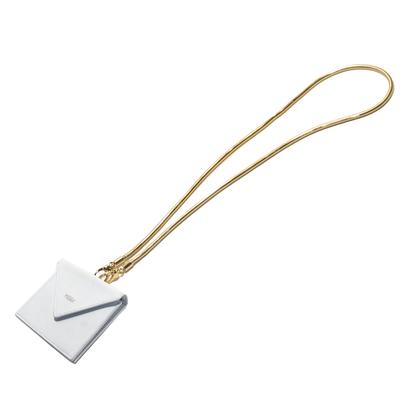 Medea Micro Mini White Gold Chain Bag