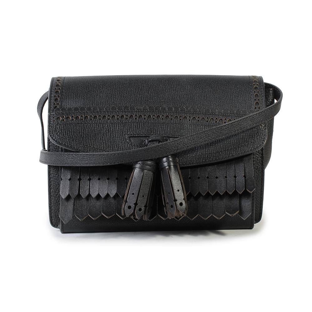  Burberry Chamois Leather Tassel Crossbody Bag