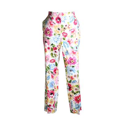 New Escada Size 40 Floral Print Talaranto Pants 