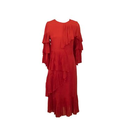 Gucci Size Medium Red Pleated Short Dress 