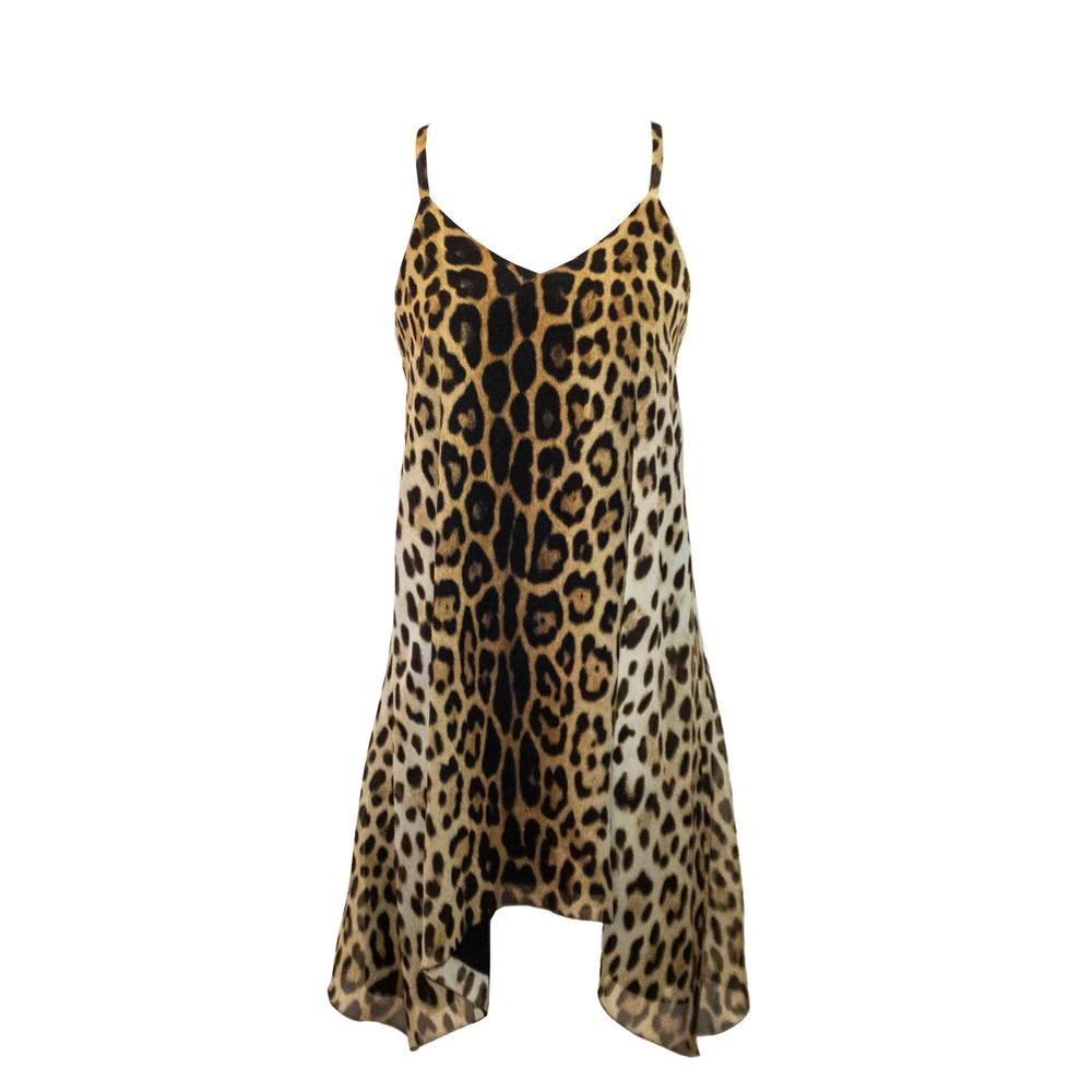  Moschino Size 6 Cheetah Print Short Dress