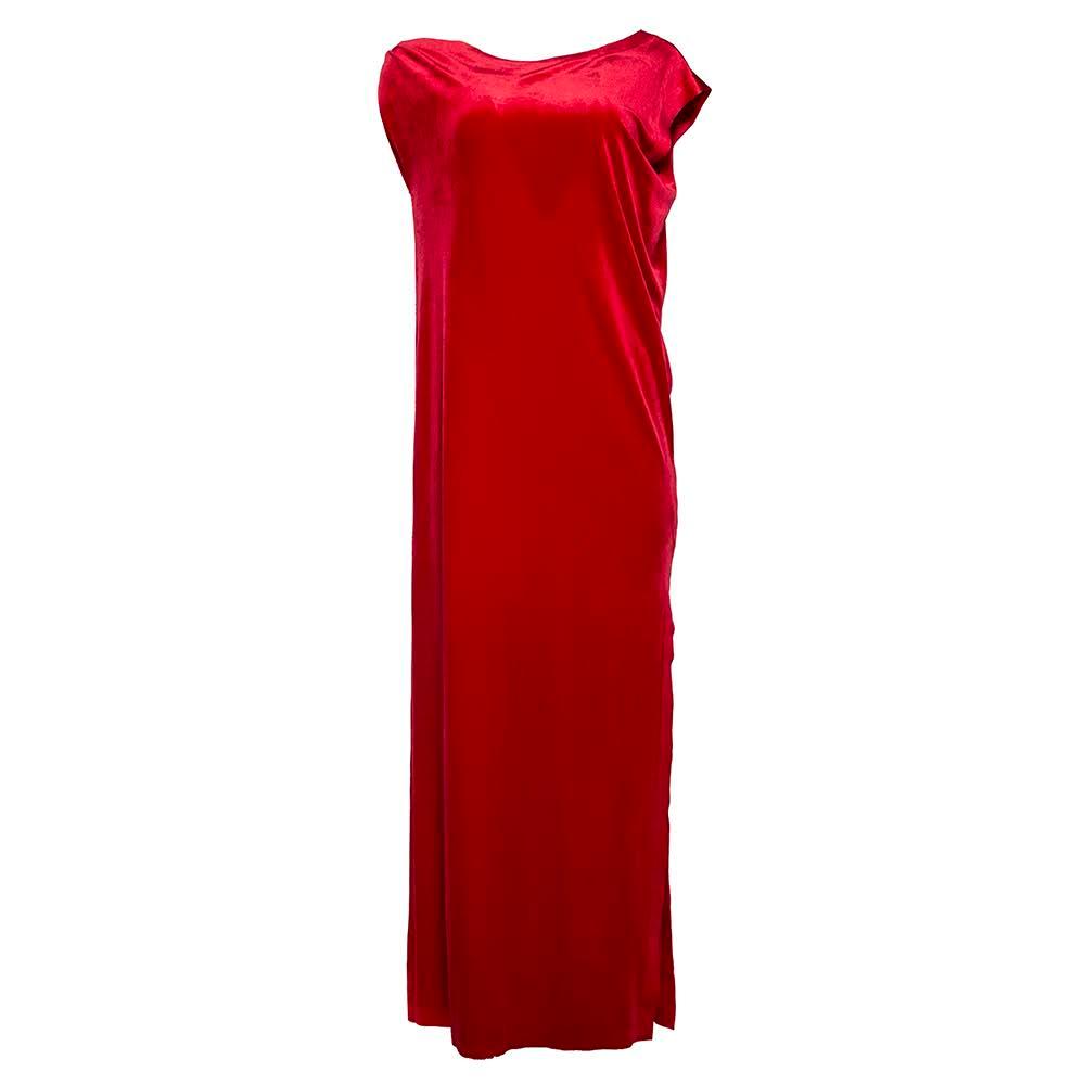  New Norma Kamali Size Medium Red Velvet Dress