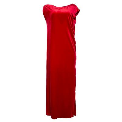 New Norma Kamali Size Medium Red Velvet Dress