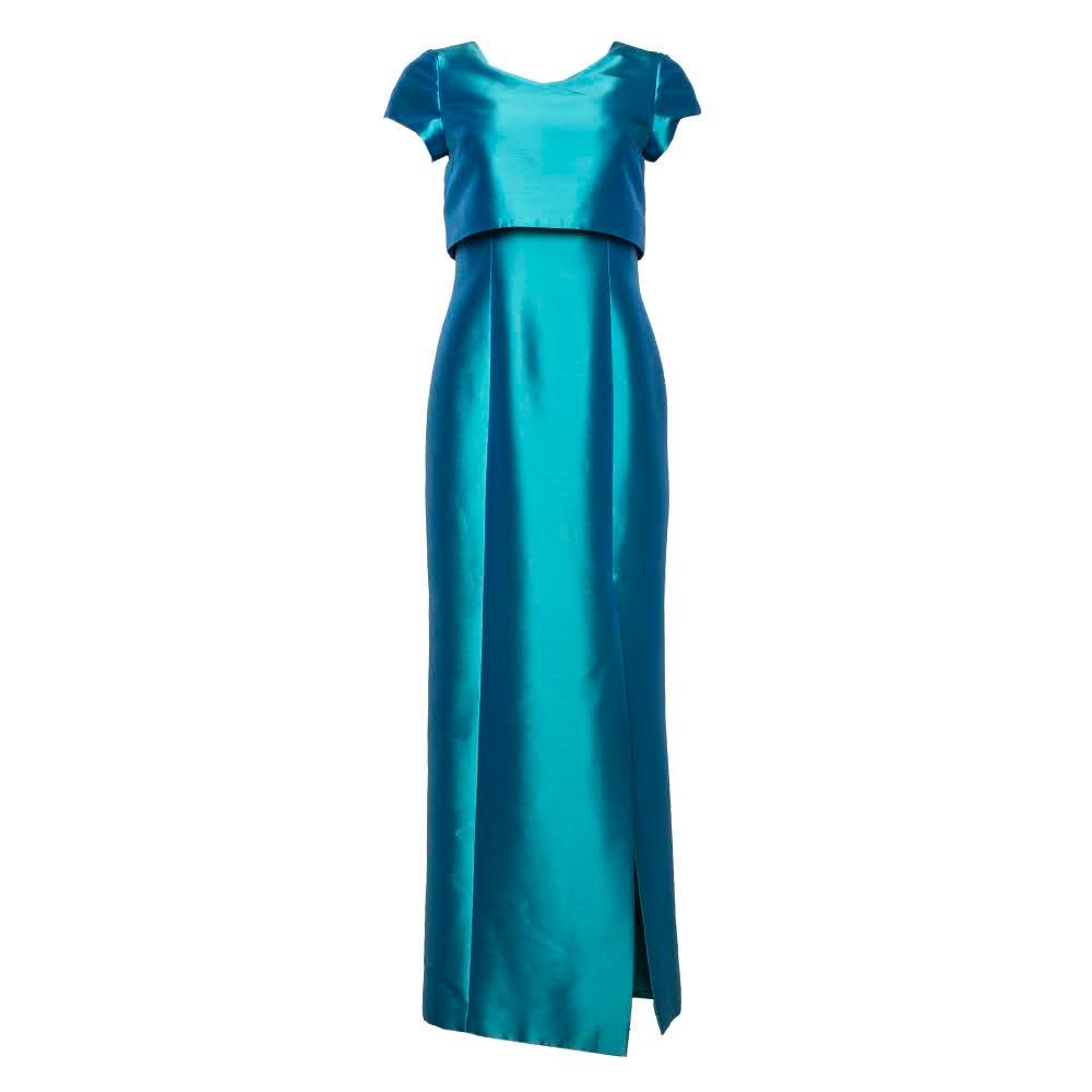  Theia Size 6 Blue Maxi Dress