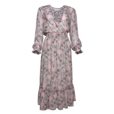 New Misa Size Medium Pink Floral Maxi Dress