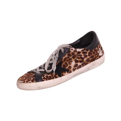 Golden Goose Size 39 Leopard Sneakers with Box