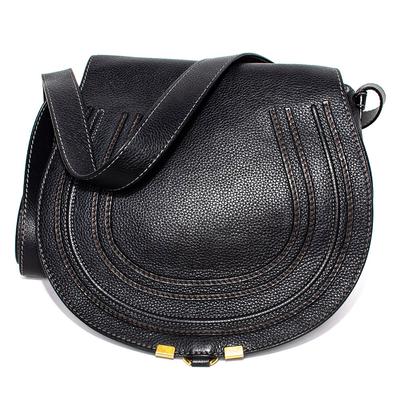 Chloe Black Leather Marcie Crossbody Bag