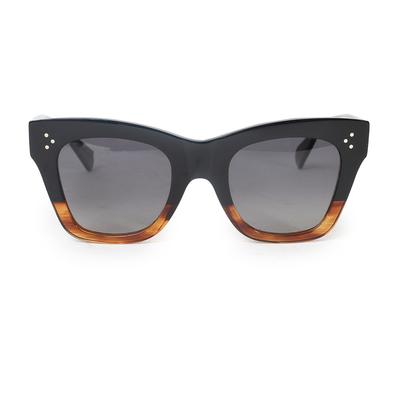 Celine Black & Brown Gradient Cat Eye Sunglasses 