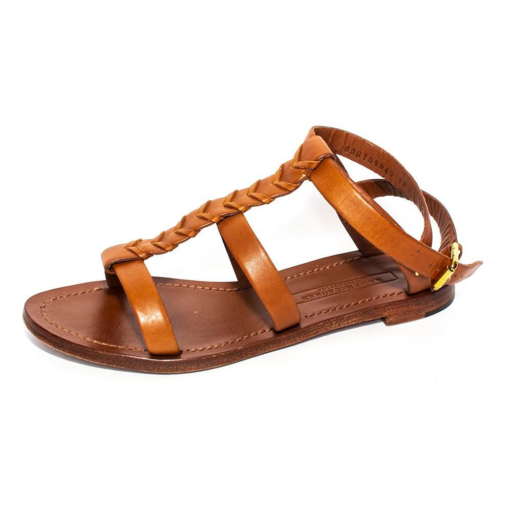  Ralph Lauren Size 7.5 Brown Leather Gladiator Sandals