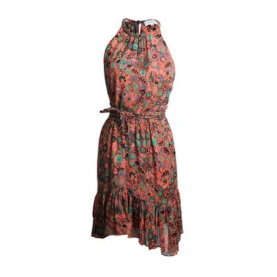 ALC Size 6 Silk Floral Print High Neck Dress
