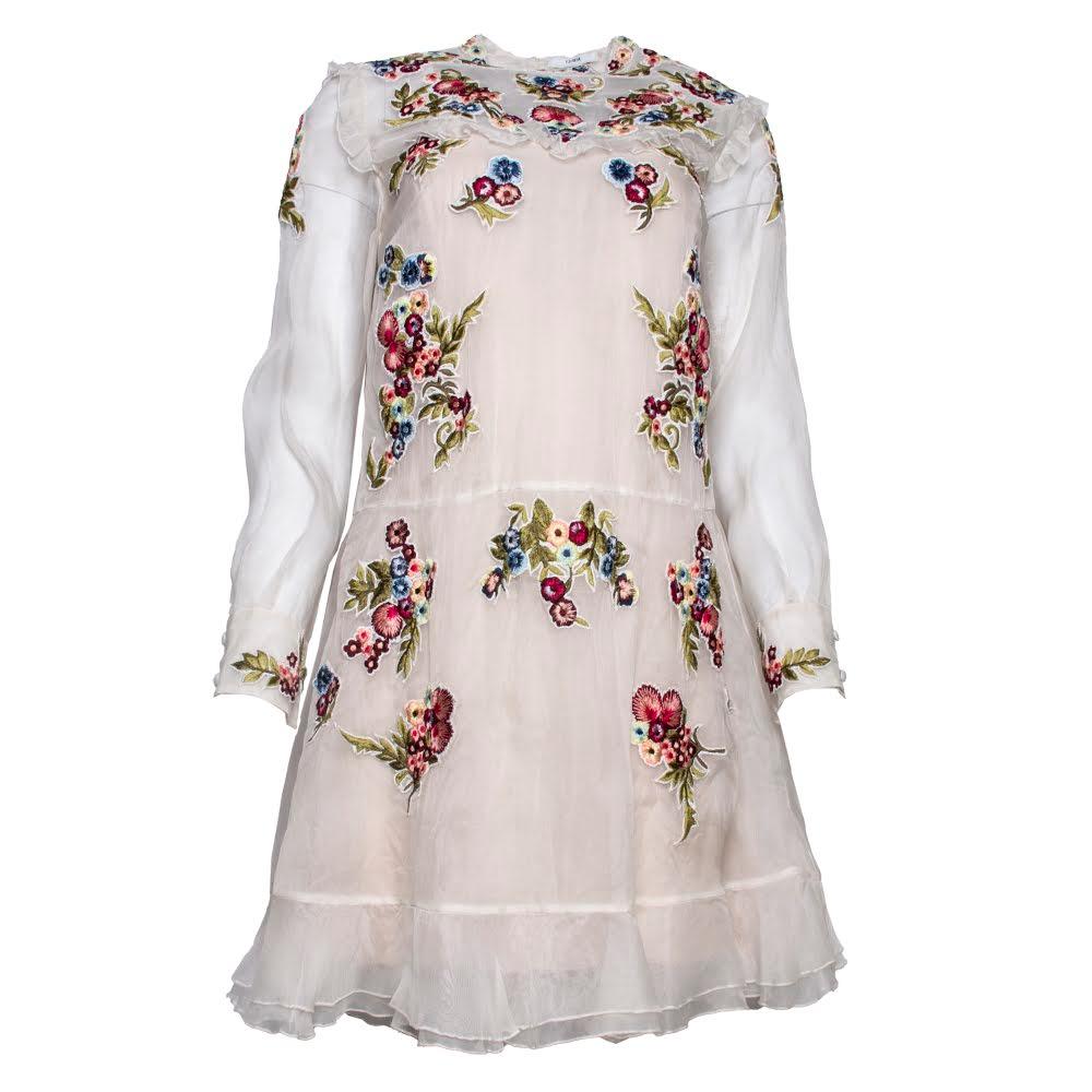  Erdem Size Small White Floral Dress