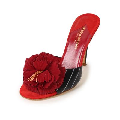 Dolce & Gabbana Size 35.5 Open Toe Flower High Heels
