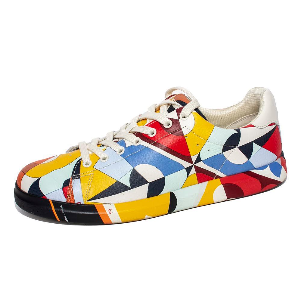  Tory Burch Size 10 Painted Howell Court Leather Sneakers