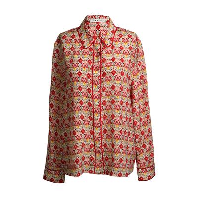 Alice & Olivia Size Small Silk Patterned Button Down Shirt
