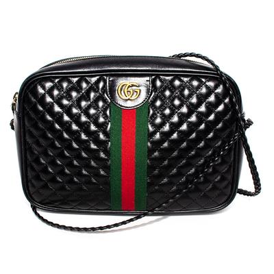Gucci Black Quilted Vintage Leather Shoulder Bag