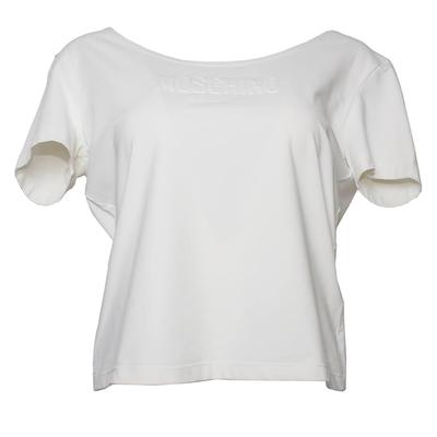 Moschino Size Large White Embossed Logo Shirt