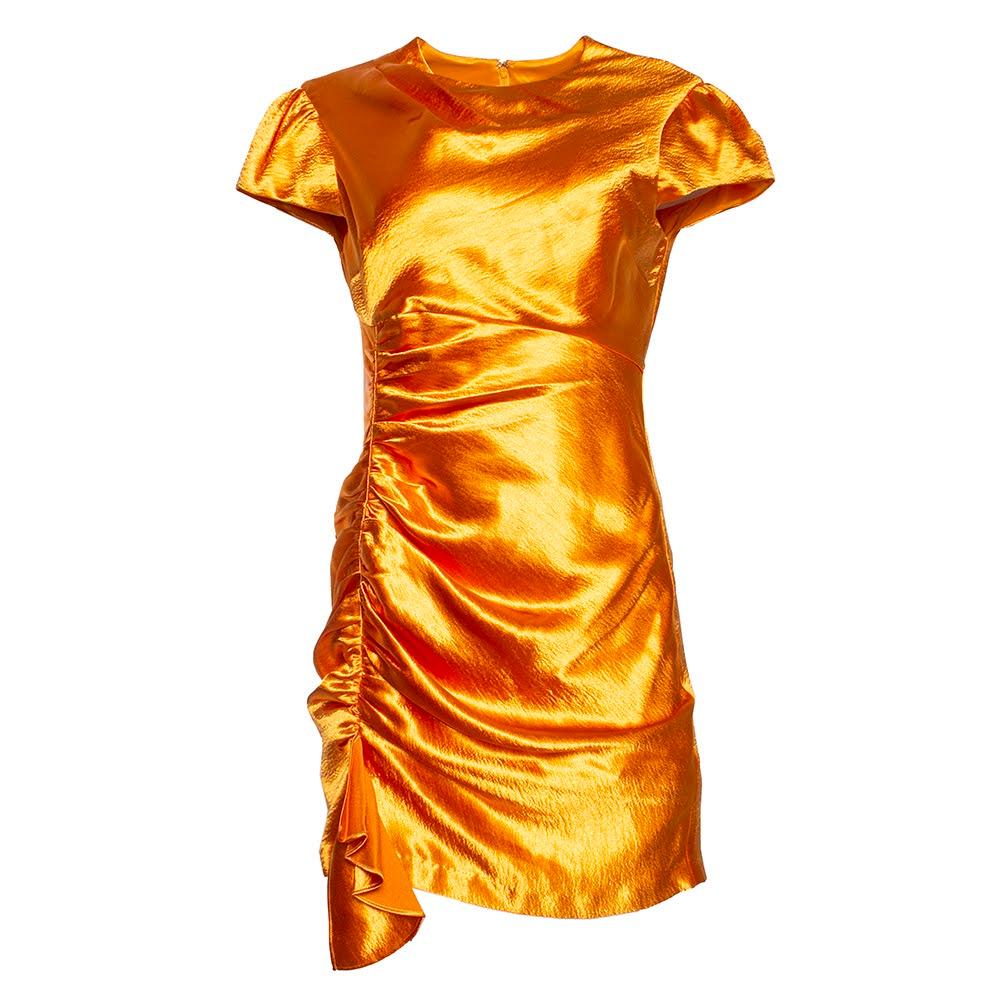  Cinq A Sept Size 8 Gold Short Dress