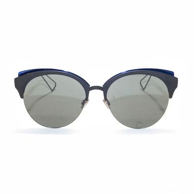  Christian Dior Blue Diorama Club Lattice Rims Sunglasses 