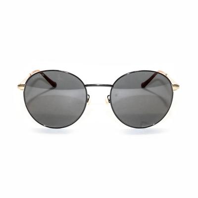 Gucci Black 00574SK Round Tort Tip Sunglasses with Case