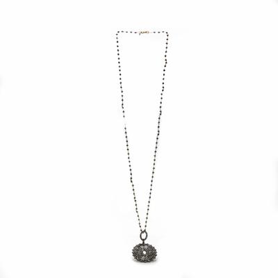 M. Morrison: Pyrite Chain Diamond Disk Necklace 