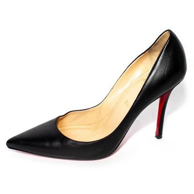 Christian Louboutin Size 38.5 Apostrophy Leather Pointed Pumps