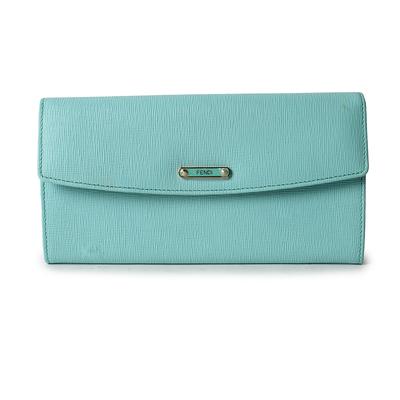 Fendi Blue Leather Wallet 