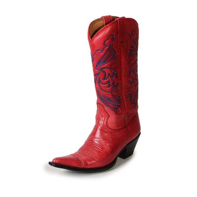 Lane Size 7.5 Red And Blue Leather Western Boots