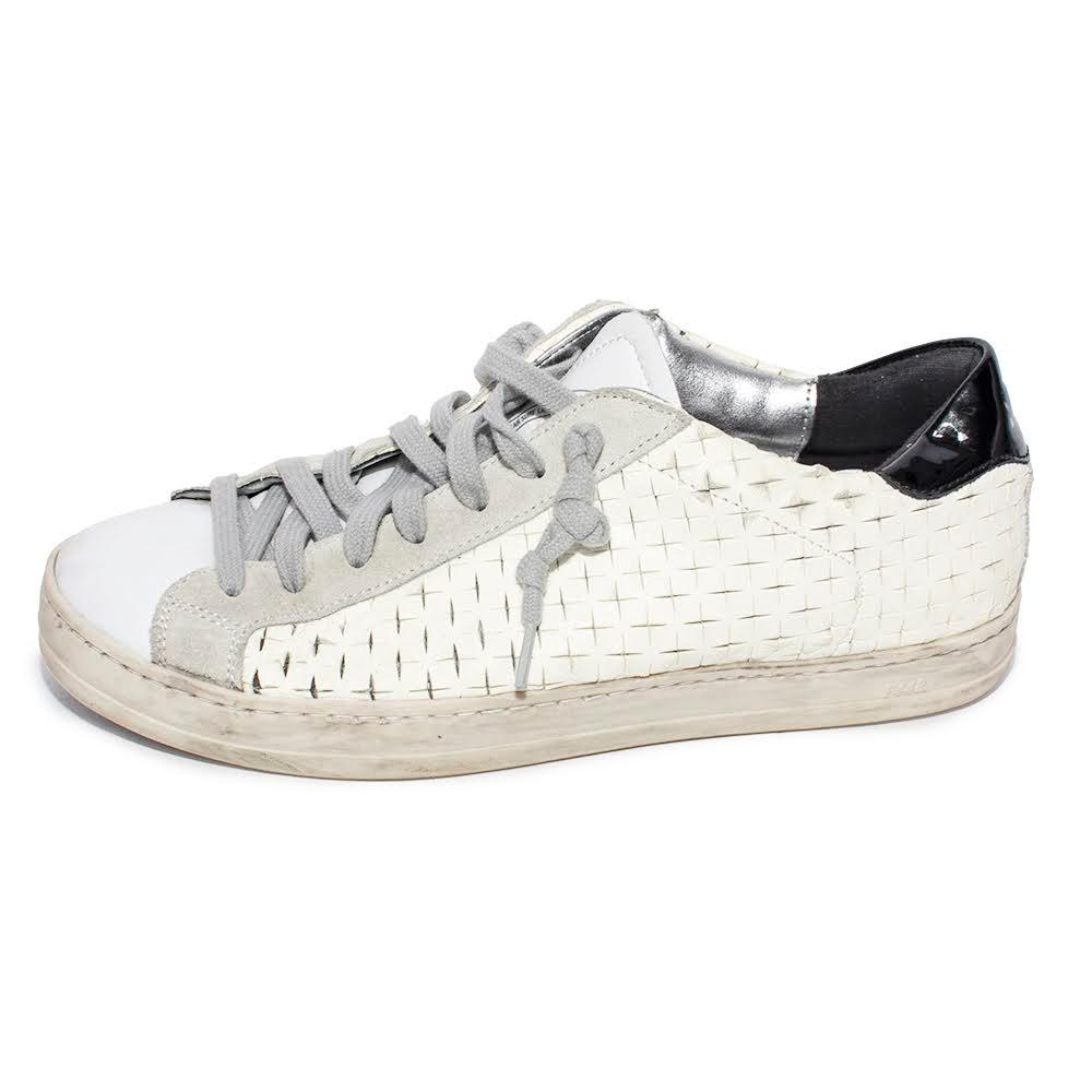  P448 Size 37 White Leather Sneakers