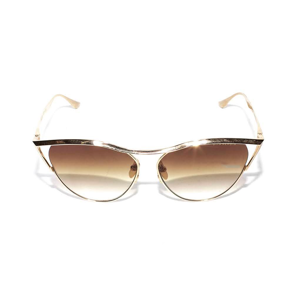  Dita Revoir Gold Cat Eye Sunglasses