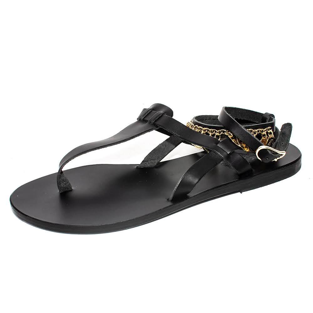  Ancient Greek Size 40 Black Sandals
