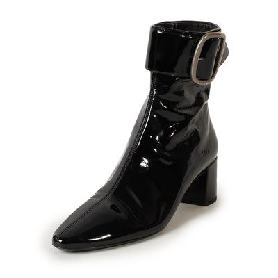 Saint Laurent Size 40 Patent Leather Pointed Toe Boots