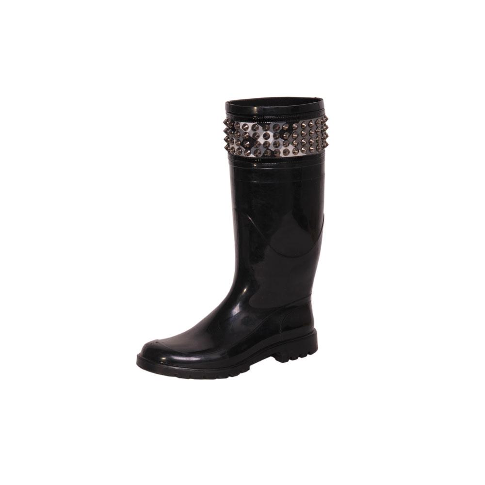  Burberry Size 37 Black Spike Boots