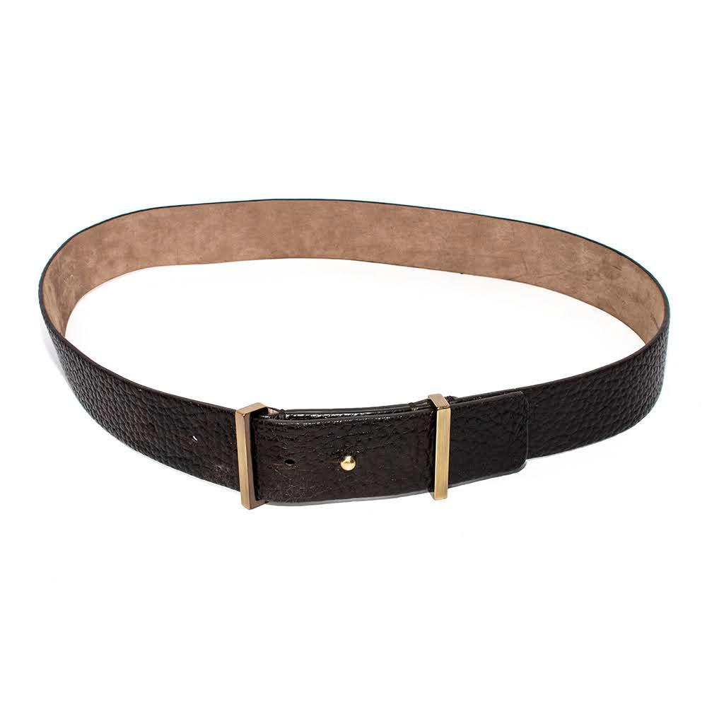  Brunello Cucinelli Size Large Black Leather Belt