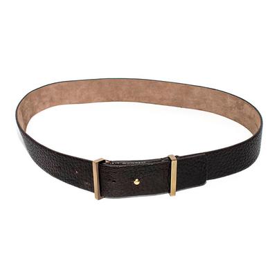 Brunello Cucinelli Size Large Black Leather Belt