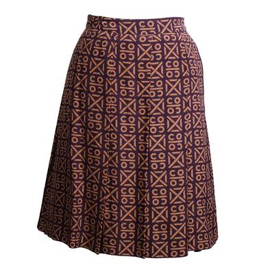 Chanel Size 0 Tawny Coco Monogram Skirt