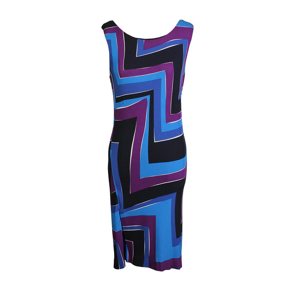  Max Mara Size 42 Geometric Print Sleeveless Dress