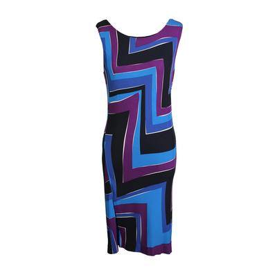 Max Mara Size 42 Geometric Print Sleeveless Dress 