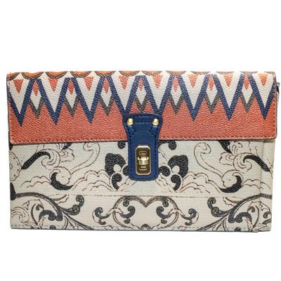 Vivienne Tam Small Graphic Print Coated Canvas Clutch