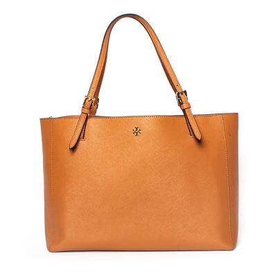 Tory Burch Brown Saffiano Leather Tote Bag