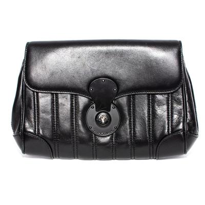 Ralph Lauren Black Leather Clutch