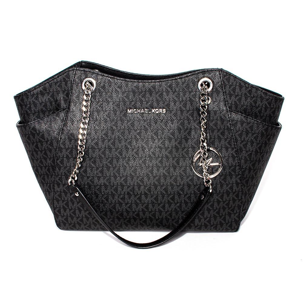  Michael M Kors Black Monogram Leather Handbag