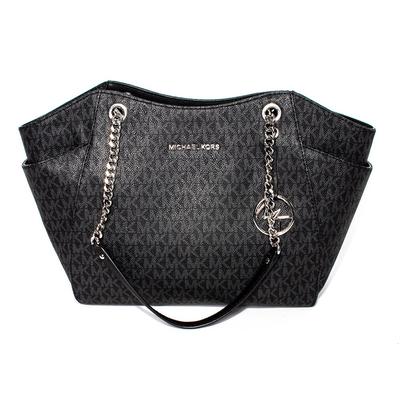 Michael M Kors Black Monogram Leather Handbag