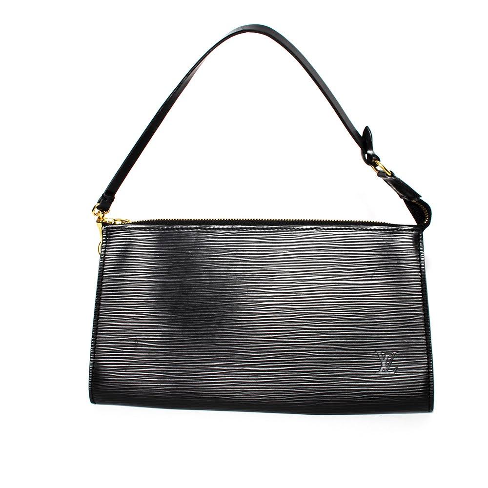  Louis Vuitton Black Epi Leather Handbag
