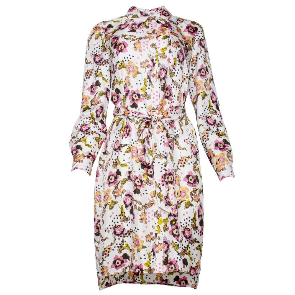  Diane Von Furstenberg Size 10 White Floral Dress